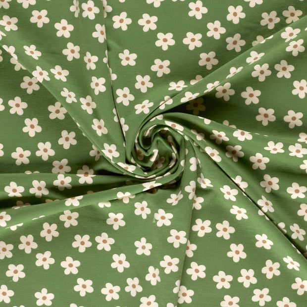  fabric Olive Green printed 