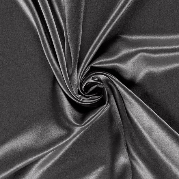 Satin Velvet fabric Dark Grey dyed 