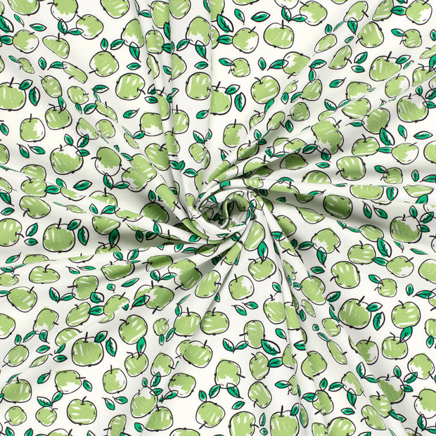 Jersey fabric Optical White printed 