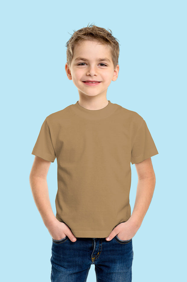 Cotton Jersey GOTS organic fabric Unicolour Camel