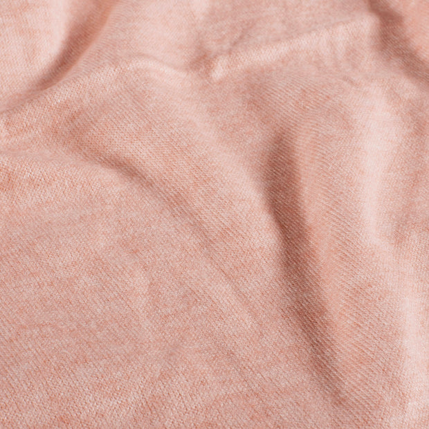 Heavy Knit fabrik Melange Lachsfarbe