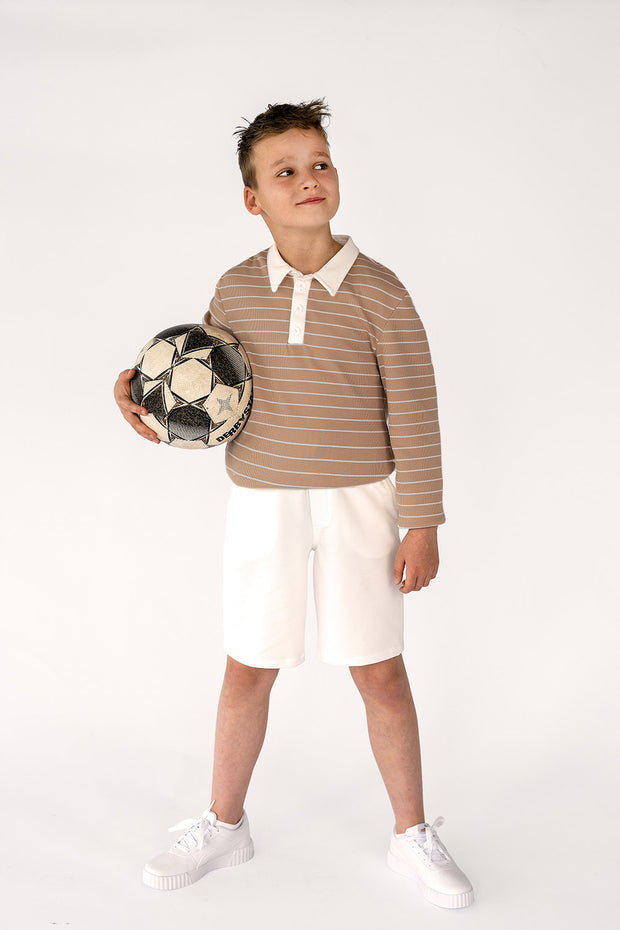 Rib Jersey fabric Camel matte 