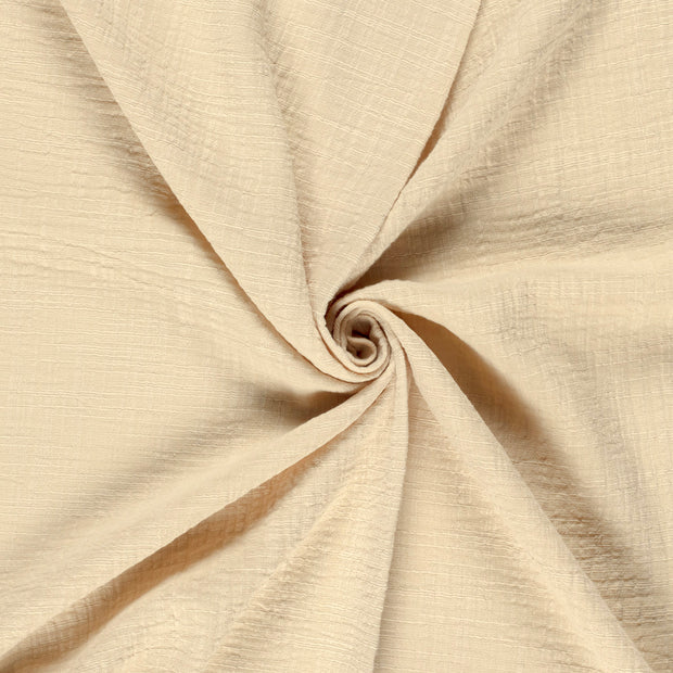 Muslin fabric Beige slub 