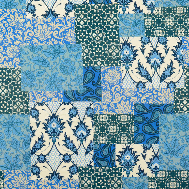 Baumwolle Popeline fabrik Paisley Babyblau
