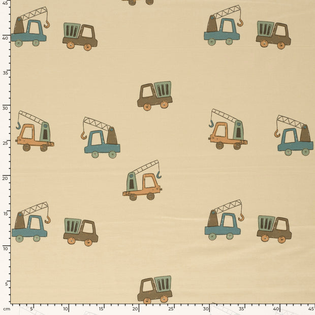 French Terry tissu tracteurs 