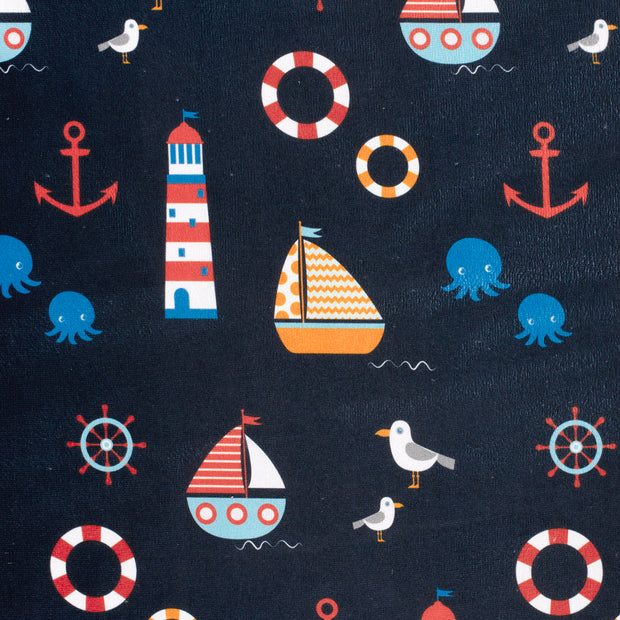 Beach towel fabric Navy matte 