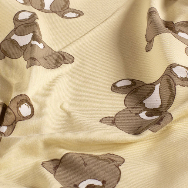 French Terry fabric Bears Beige