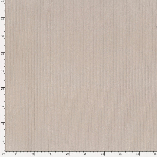 Rib Jersey tissu Unicolore Beige