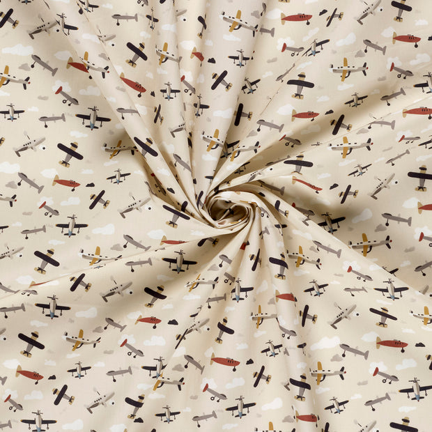 Cotton Poplin fabric Off White 