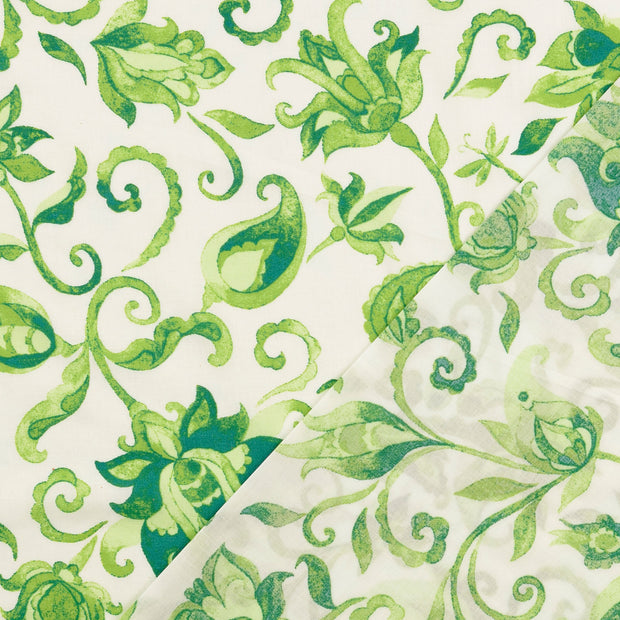  fabric Olive Green printed 