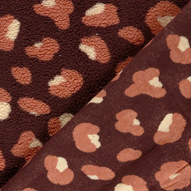Sherpa Fleece fabric Leopards printed 