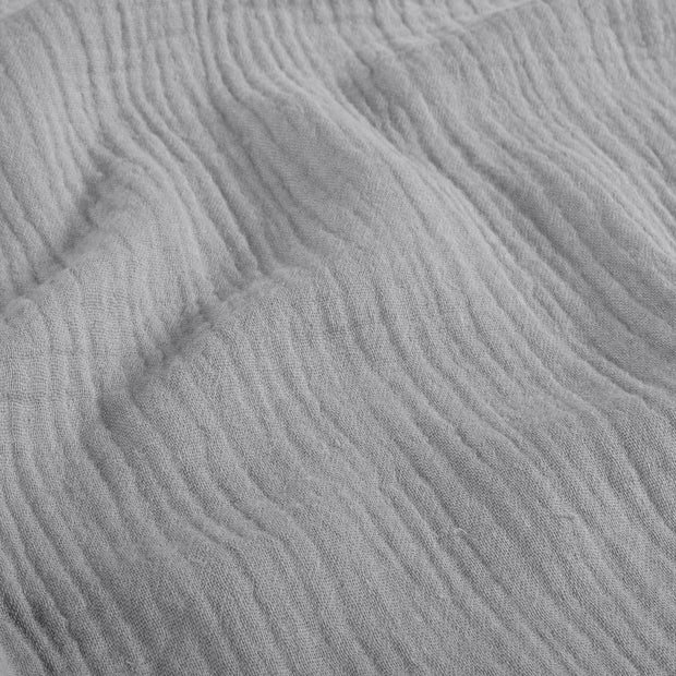 Muslin GOTS organic fabric Unicolour Grey