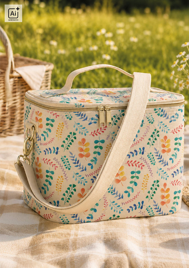 Panama fabric Twigs Beige