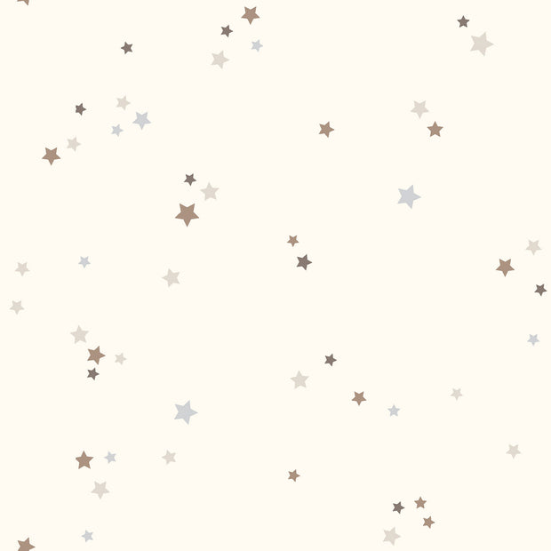 Jersey fabric Stars Off White