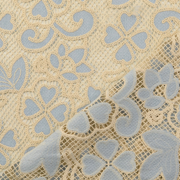 Lace fabric Sky Blue yarn dyed 
