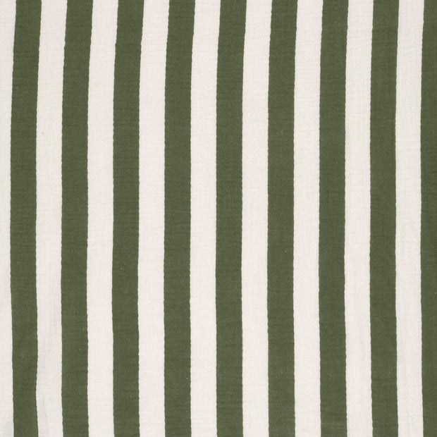 Muslin fabric Khaki Green matte 
