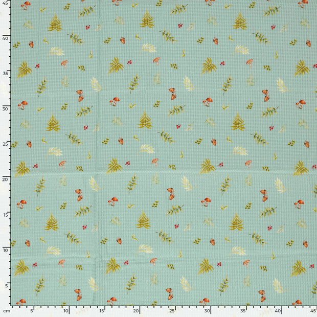 Waffle piqué fabric Mint