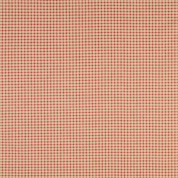 Cretonne fabric Checks Bordeaux