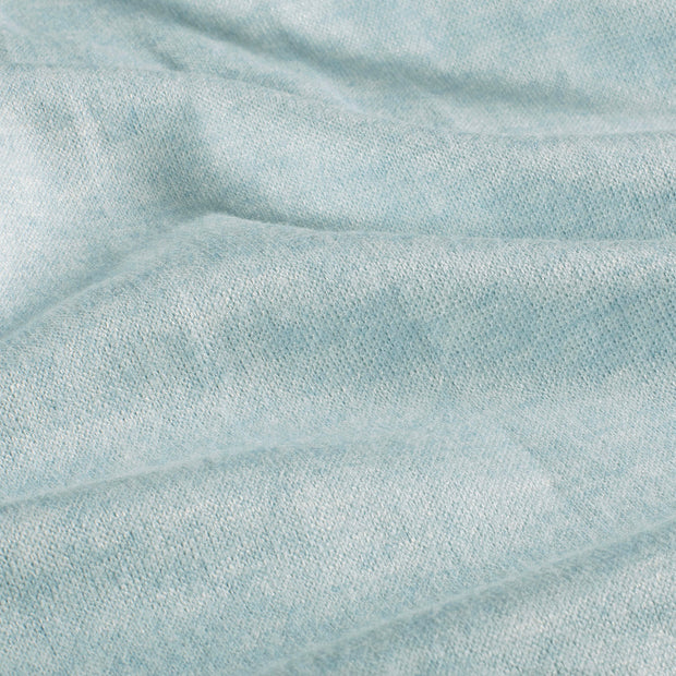 Heavy Knit fabric Melange Baby Blue