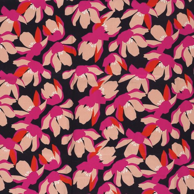 Cotton Satin fabric Black silk matte 