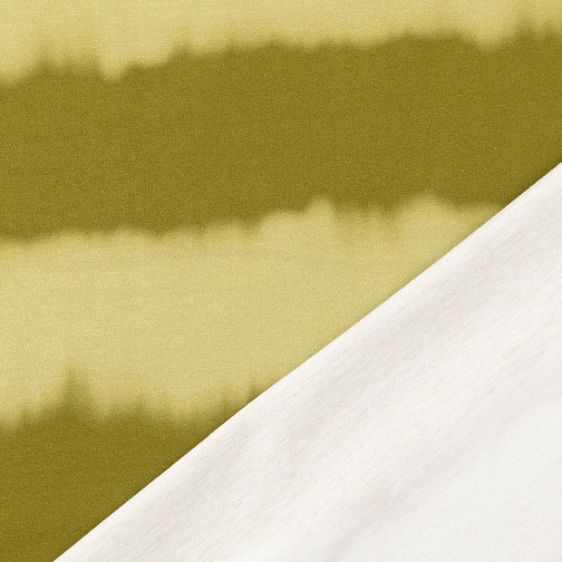 French Terry fabric Olive Green digital printed 