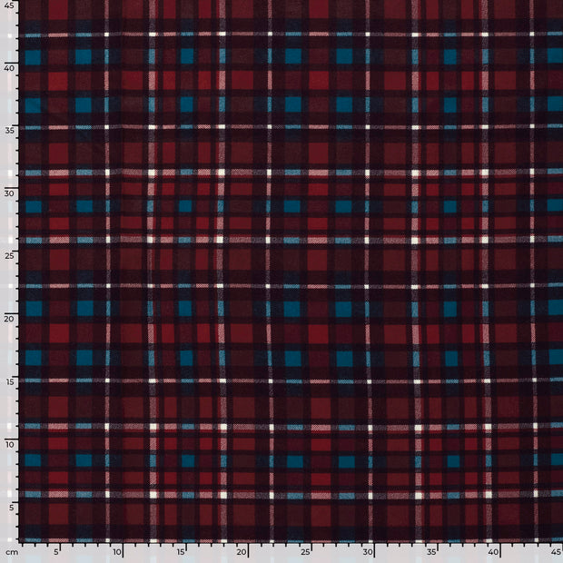 Flannel fabric Checks Red