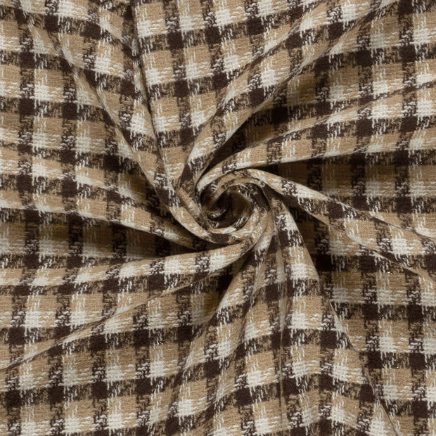 Jacquard fabrik Dunkelbraun gebürstet 
