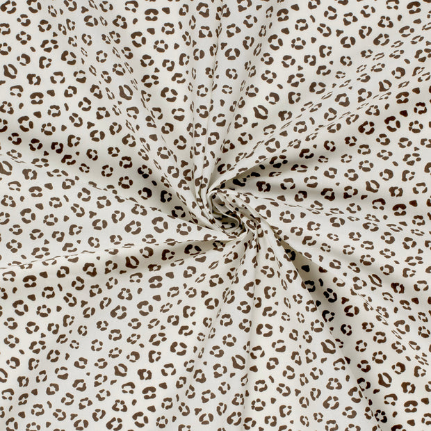 Cotton Poplin fabric Off White printed 