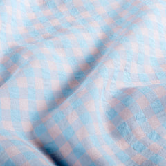 Cotton Poplin Seersucker Unicolour Baby Blue