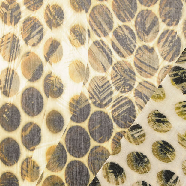 Viscose Satin fabrik Beige digital bedruckt 