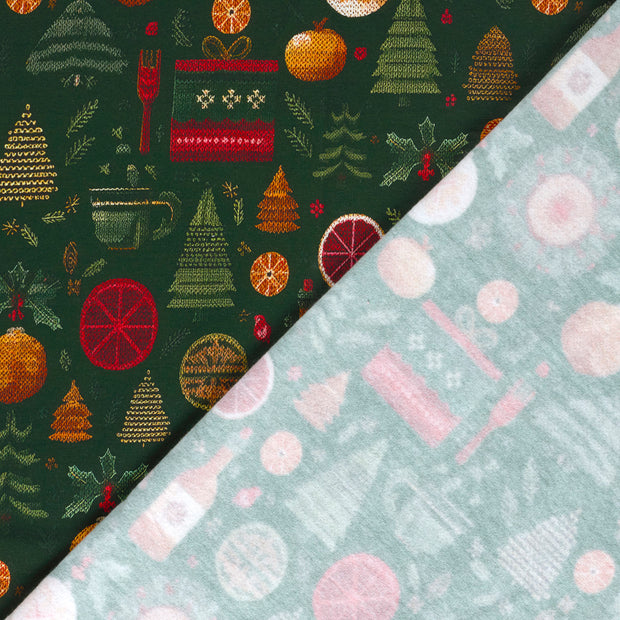 French Terry fabric Christmas printed 