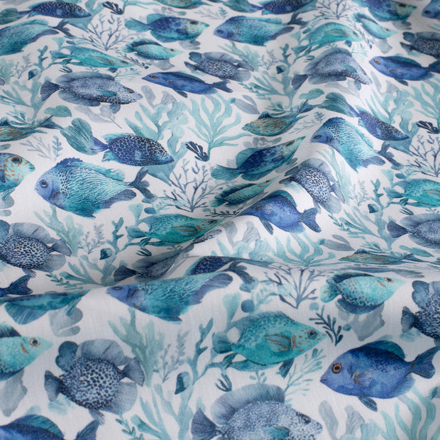 Cotton Poplin fabric Fish Beige