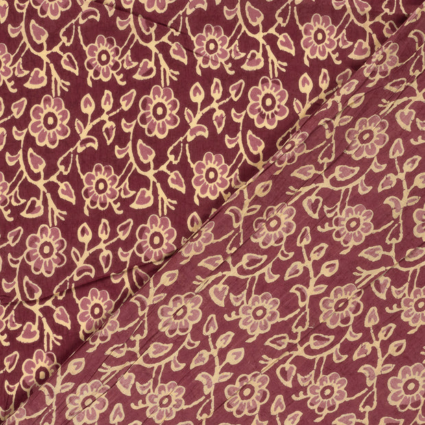 Voile fabric Flowers printed 