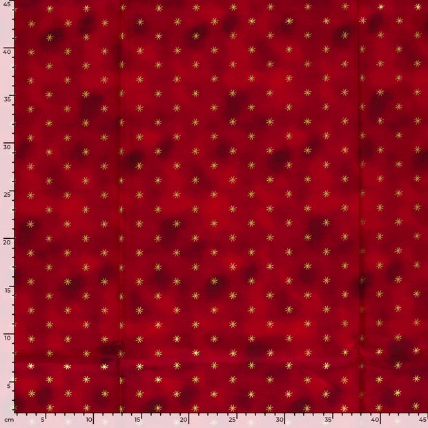 Cretonne fabric Christmas Bordeaux