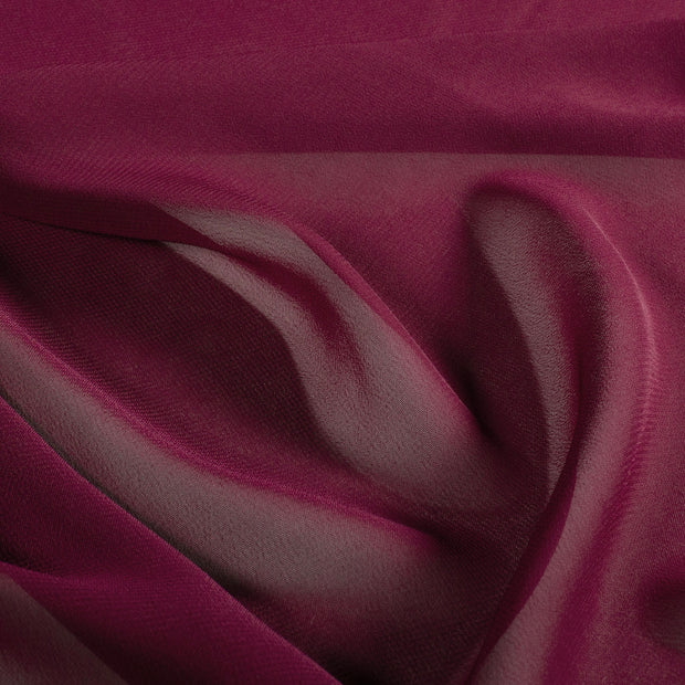 Chiffon fabrik Uni Bordeauxrot