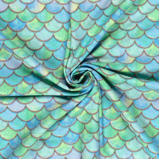 Softshell fabric Lime Green digital printed 