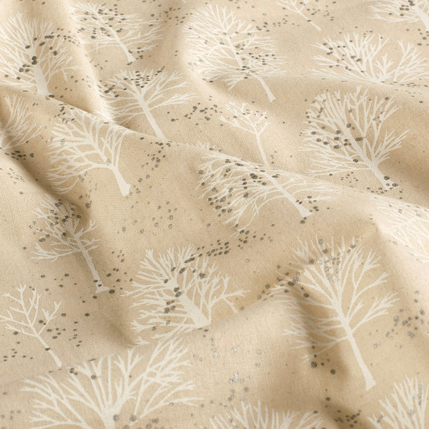 Cotton Poplin fabric Christmas Off White