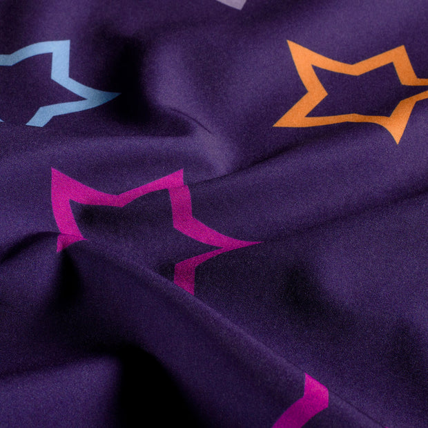 Softshell fabric Stars Purple