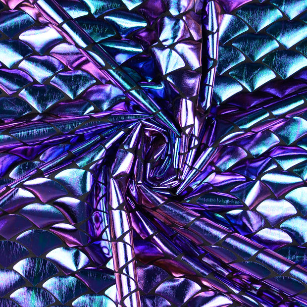 Jersey fabric Lila foiled 