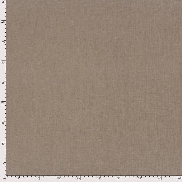 Mousseline stof Effen Beige