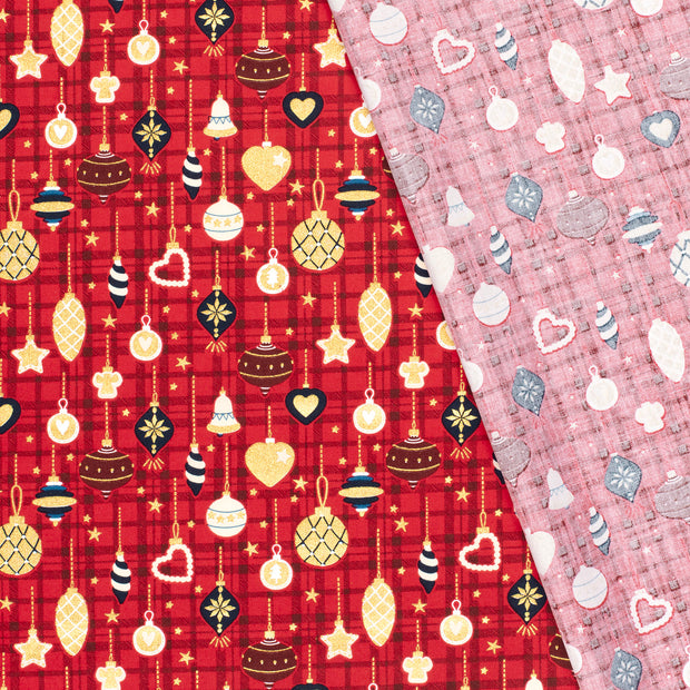 Cotton Poplin fabric Balls printed and foil 