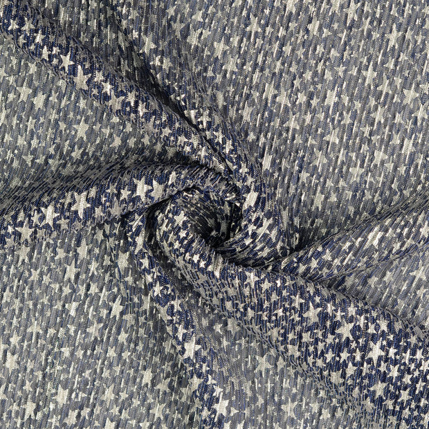 Chiffon fabric Navy crushed 