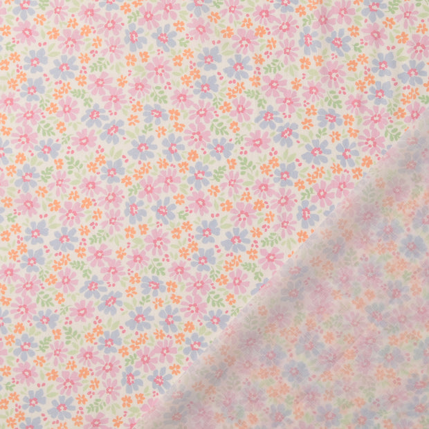 Voile fabrik Babyblau digital bedruckt 