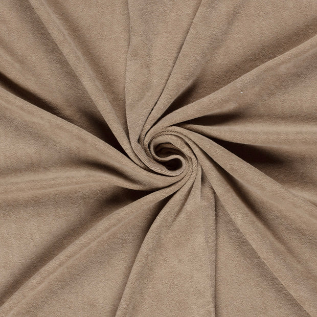 Stretch terry fabric Beige 