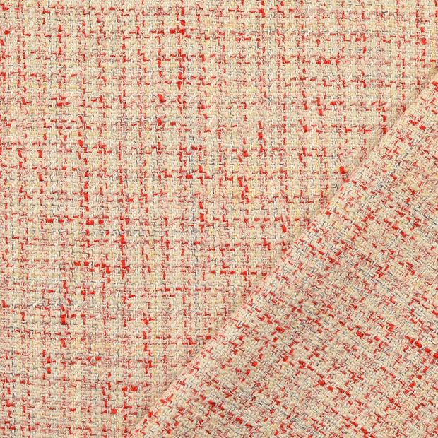 CO Boucle fabrik Wollweiß garngefärbt 