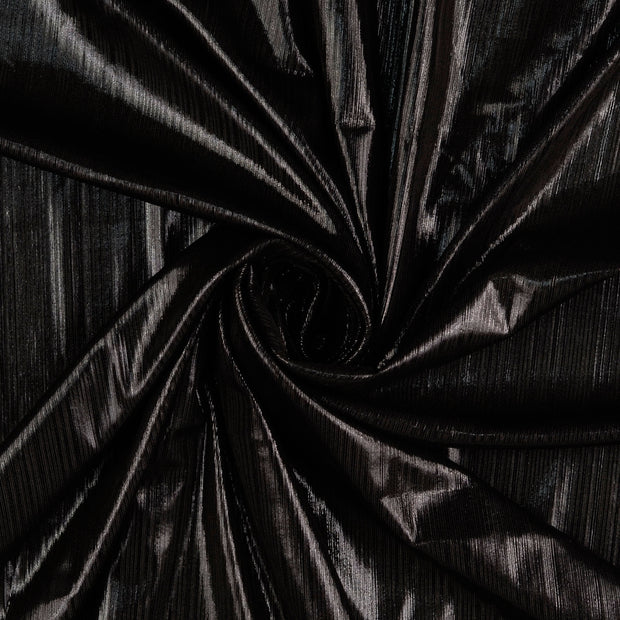 Polyester Jersey fabric Black foiled 