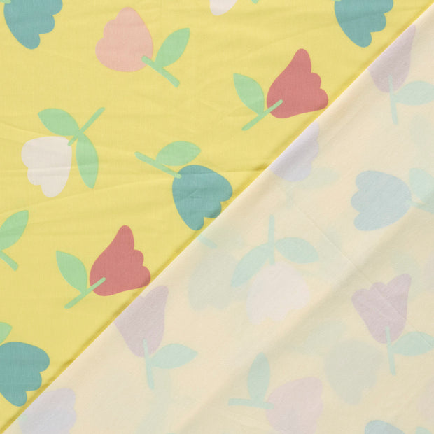 Jersey fabric Flowers printed 