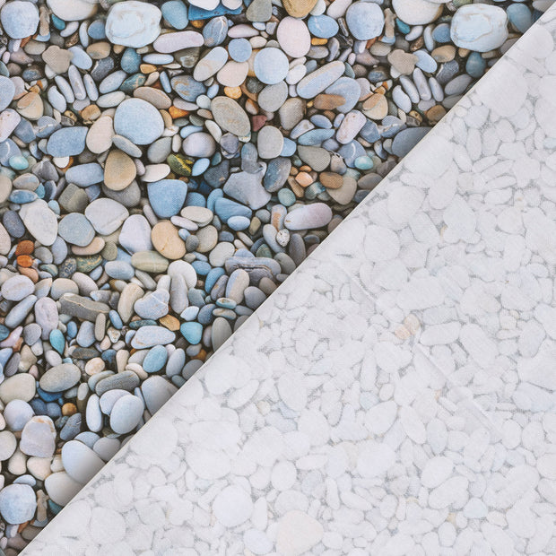Panama fabric Light Blue digital printed 