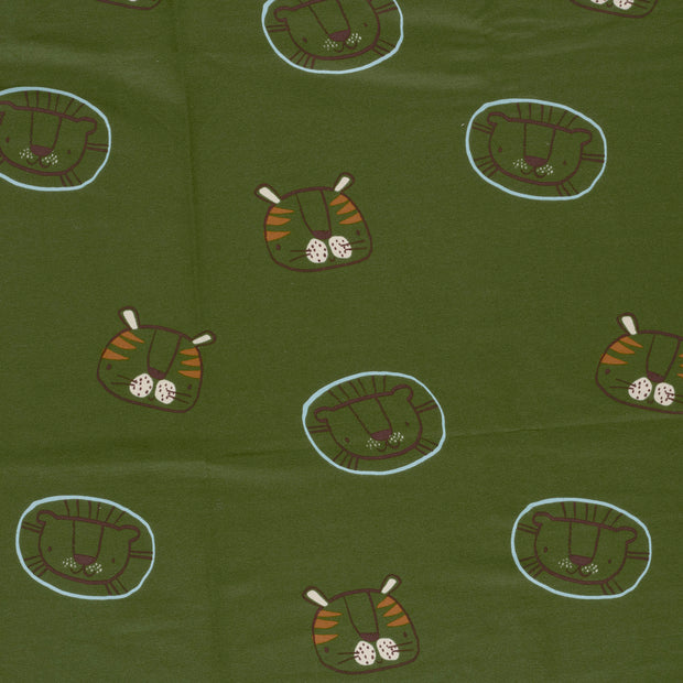 French Terry fabric Khaki Green matte 
