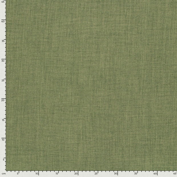 Linen Look fabric Unicolour Khaki Green
